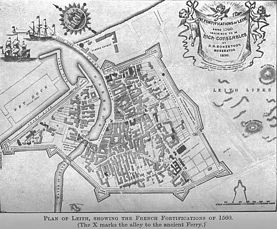 Plan of Leith, showing French Fortifications of 1560.