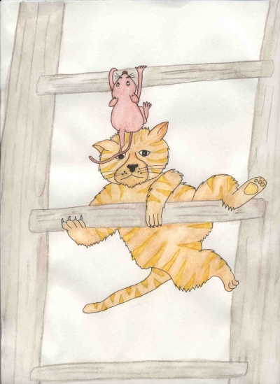 A Cat, A Mouse, and Pears