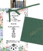 Souvenir Menu Card and Napkin from the Tea