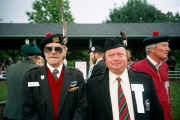 The Most Hon. The Marquess of Ailsa, Ailsa Kennedy, Chief, Clan Kennedy, right, with Chev. Donald G. Canaday, Esq., FSA Scot, The Kennedy Society of America