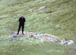 View of the stone with Ross McIntyre