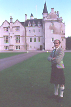 Ninian Brodie of Brodie outside Brodie Castle