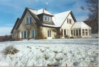 Robert and Liisa Findlay's Scandia-hus, built on the site of the old kennels.