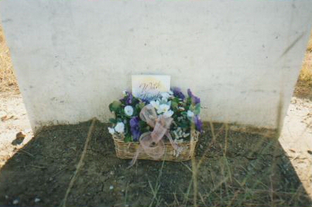 flowers for  - Mary nee McLachlan Sherringham  -  headstone Molong NSW