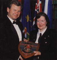The Hon. Bertha Wilson being presented with her award