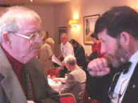 Jim Lynch of The Flag and Peter Wright, Chairman of the Scots Independent, in deep discussion