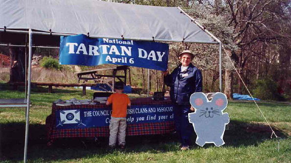 Flat Mouse celebrated Tartan Day with The Council of Scottish Clans and Associations Clan Coordinator, Scottie Gallamore of Charlotte, NC, USA.