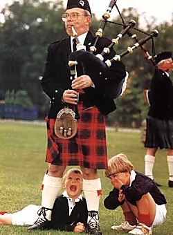 Ed Robinson of Catawba, VA. Ed is P/M of the Virginia Highlands Pipes and Drums and a consistent winner in his class in the Southeast. He is a member of Clan Gunn 