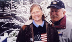 Beth Gay and husband Mel in the Snow during April