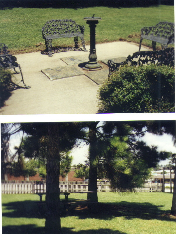 The Bert Harsh Park has seats and picnic tables for visitors to enjoy.