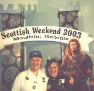 Alastair, Beth & Mel Gibson at the Scottish Weekend 2003.
