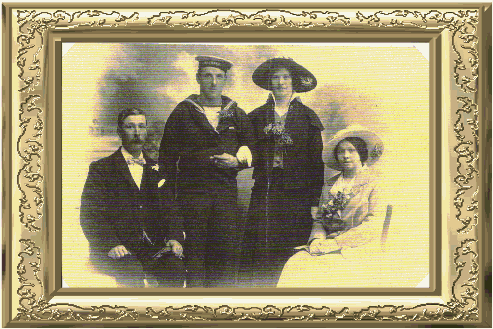 my granny’s wedding picture with my grandfather, grandmother, my granny’s father and her half sister Mary McIntosh Forbes.