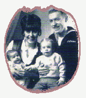 John, Johnny, Baby Tina and me in Lutjenburg, Germany, January, 1970.