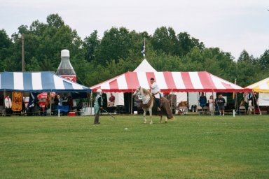 Medieval equestrian demonstration