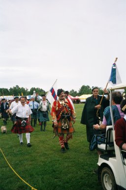 Members of the Kingdom of Raknar escort the Chiefs around the field at the end of the games