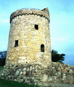Orchardton Tower. Unusual circular tower built in middle of 15th C by John Cairns. 
