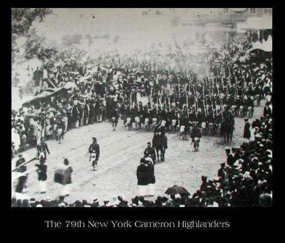 One view of the 79th New York Cameron Highlanders