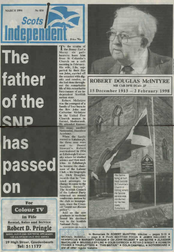 The Father of the SNP has passed on