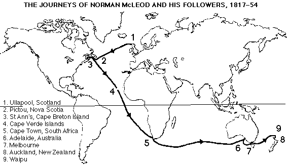 The journeys of Norman McLeod and his followers, 1817-54