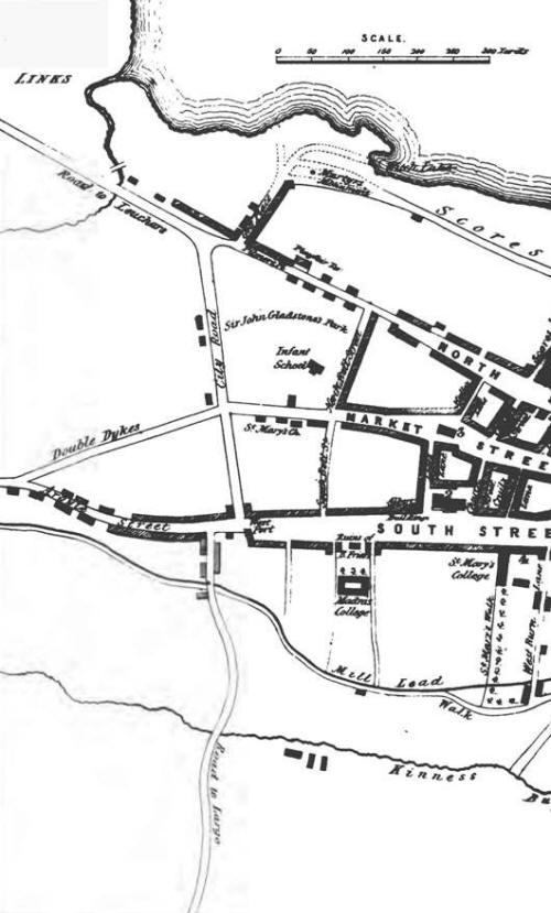 Map of St Andrews 1849 left
