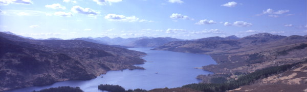 Loch Katrine, with the SS Sir Walter Scott steaming up the loch surrounded by the stunning landscapes that inspired Sir Walter Scott to write "The Lady of the Lake"