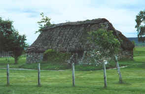 The cottage at Culloden where actors played the part of doctor and nurse in what was a 1746 field hospital.