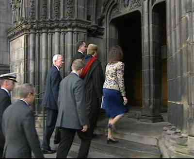 First Minister, US Consul General and other political leaders attending the service in St Giles Cathedral
