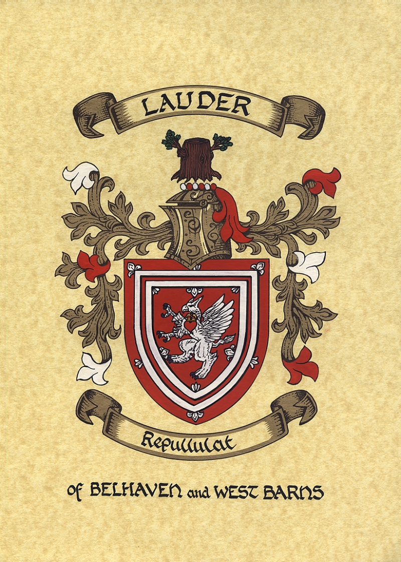 LAUDER COATS OF ARMS AND CRESTS