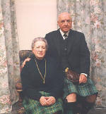 James Edward Moir MacArthur, Chief of the Name and Arms of the Honourable Clan Arthur and his wife Patricia